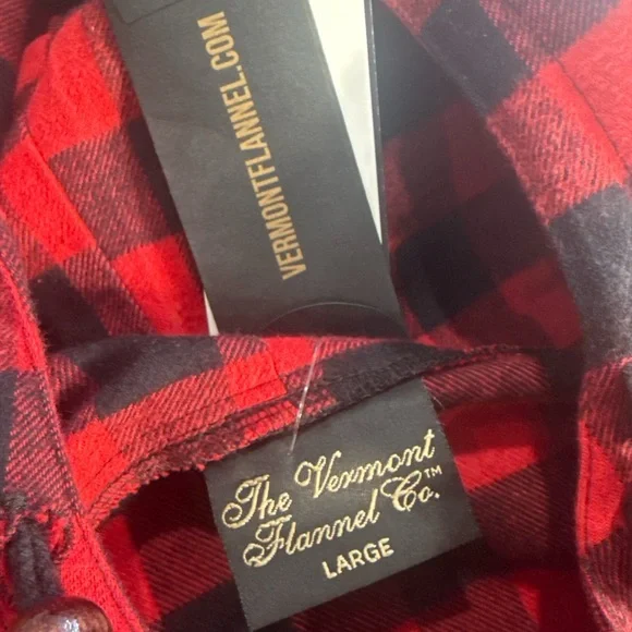 NWT Vermont Flannel Co Organic Cotton Hoodie Buffalo Check Large Luxury Flannel - Picture 4 of 8